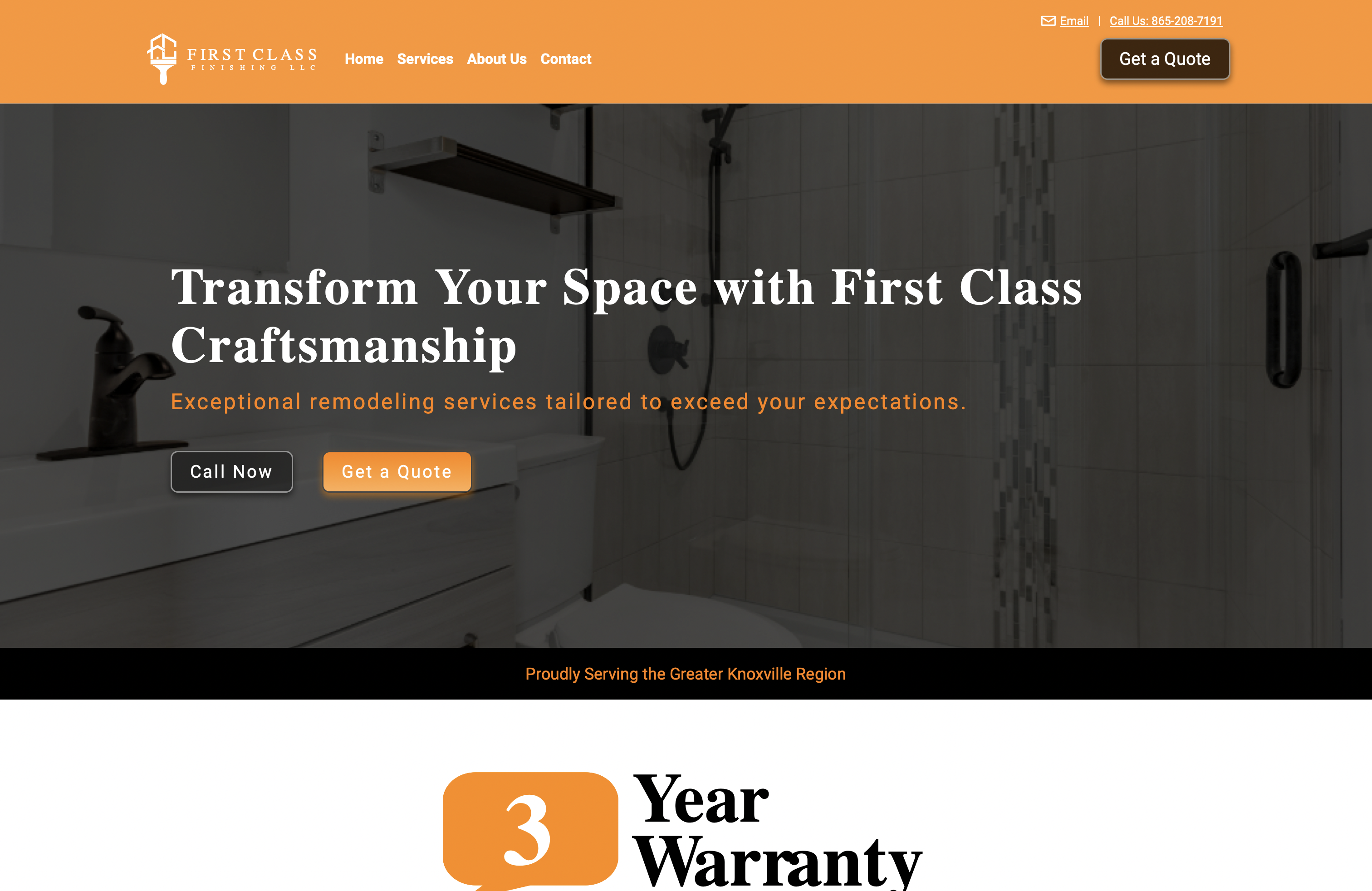 First Class Finishing Services project screenshot